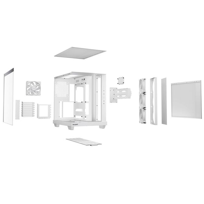 be quiet! Light Base 500 LX PC Case, Mid Tower, ATX, ARGB, Tempered Glass - white image number 3