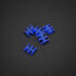 King Mod Service 4-Slot Cable Comb 3mm small - blue - set of 5 image number null