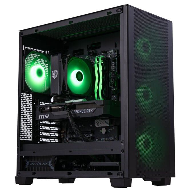 Gaming PC Mach 5 Green, AMD Ryzen 5 7500X3D, RTX 5070 Ti - Prebuilt PC image number 0