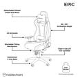 noblechairs EPIC Echtleder Gaming Stuhl - schwarz/wei&szlig;/rot image number null