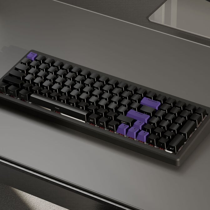Ducky Cushion 98 Gaming-Tastatur, 96%, US-Layout, Shush Green Switches - Matt schwarz image number 8