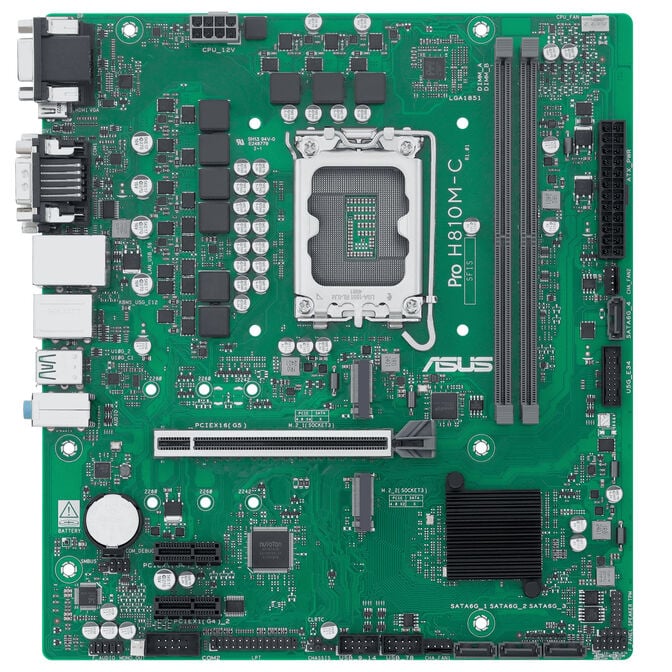 ASUS Pro B810M-C-CSM Motherboard, socket LGA 1851, Intel H810, mATX, DDR5 image number 2