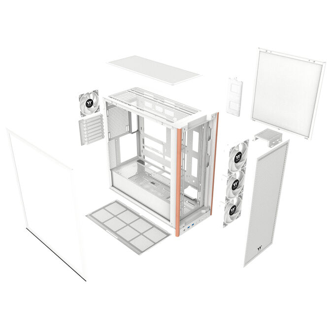 Thermaltake S370 WS PC Case, Mid-Tower, E-ATX, Tempered Glass - white image number 18