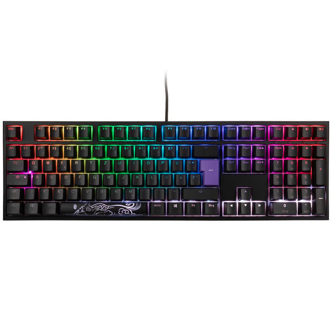 Ducky One 2 Backlit PBT Gaming Keyboard, MX-Black, RGB LED - black image number 1
