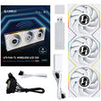 Lian Li UNI FAN TL Wireless LCD Fan, ARGB, PWM, 3-Pack with Controller - 120 mm, White image number null