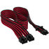 Corsair Premium Sleeved 12+4 Pin PCIe Gen5 12VHPWR 600W - schwarz/red image number null