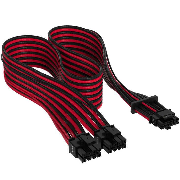 Corsair Premium Sleeved 12+4 Pin PCIe Gen5 12VHPWR 600W - schwarz/red image number 0