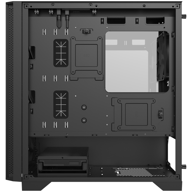 Montech AIR 100 LITE PC Case, Mid Tower, Micro-ATX, Tempered Glass - Black image number 2