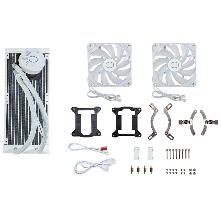 Cooler Master MasterLiquid 240L Core ARGB AiO Wasserkühlung - weiß image number 5