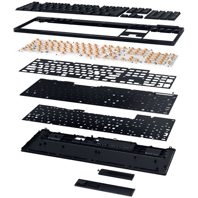 Razer BlackWidow V4 Low-profile HyperSpeed (Orange Switch) - German Layout image number 7