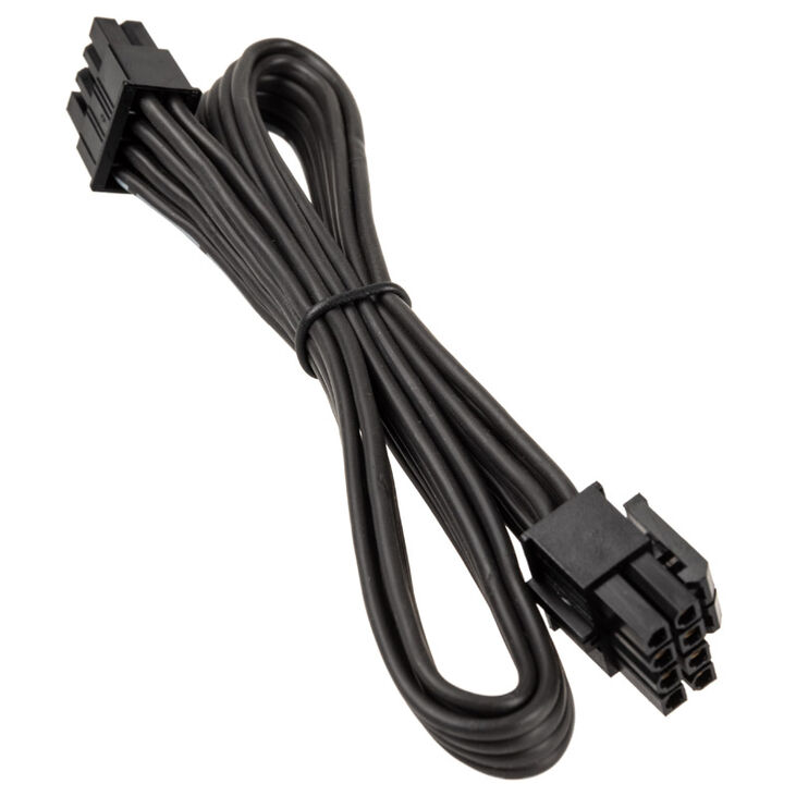 SilverStone 8 Pin ATX zu 4+4 Pin Kabel 350mm - schwarz image number 1