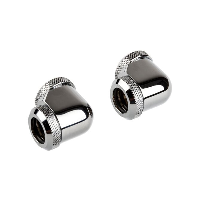 Corsair Hydro X Series XF Hardline Adapter 90 Degree 12mm OD to 12mm OD Hardtube - 2 Pack, chrome image number 1