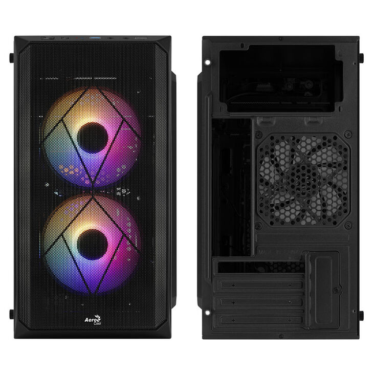 Aerocool CS-107 v2 Micro-ATX case - black image number 4