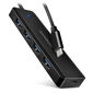 AXAGON HUE-C1C Superspeed USB-C Travel Hub, 4x USB 3.0 - 20cm, black