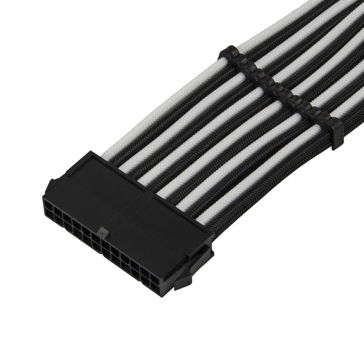SilverStone ATX 24-Pin-Kabel, 300mm - Schwarz/Weiß image number 3
