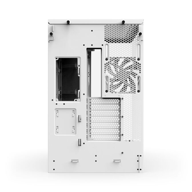 NZXT H9 Flow RGB PC Case, Mid-Tower, E-ATX, Tempered Glass - White image number 9