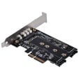 Silverstone SST-ECM27 M.2/SATA Adapterkarte, PCIe 4.0, 1x M-Key, 2x SATA 6G - Low Profile image number null