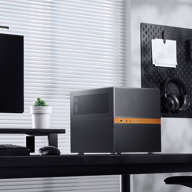 Jonsbo N6 NAS Case, Cube Case, mATX, Steel/Mesh - Black image number 5