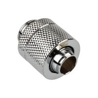 Alphacool Eiszapfen fitting straight G1/4 inch female thread to 13/10mm - chrome silver
