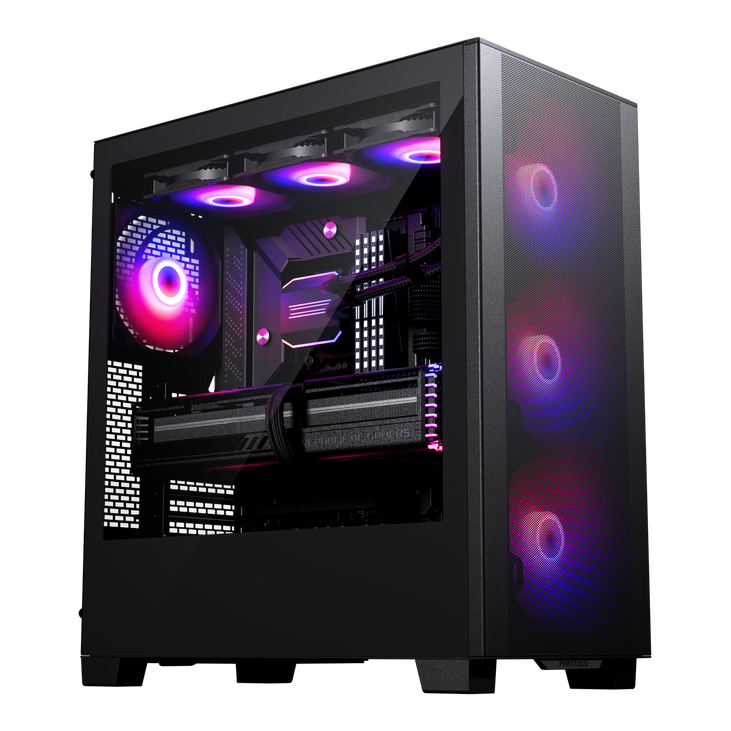 Phanteks XT Pro Ultra PC-Gehäuse, Midi-Tower, E-ATX, Tempered Glass, D-RGB - schwarz image number 0