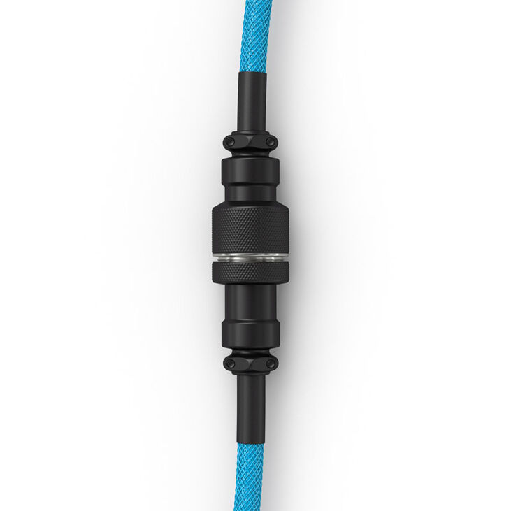 Glorious Coiled Cable Electric Blue, USB-C auf USB-A Spiralkabel - 1,37m, himmelblau image number 2