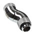 Bitspower Adapter 90 Degree G1/4 Inch Male to G1/4 Inch Female - 3x Rotatable, Shiny Silver image number null
