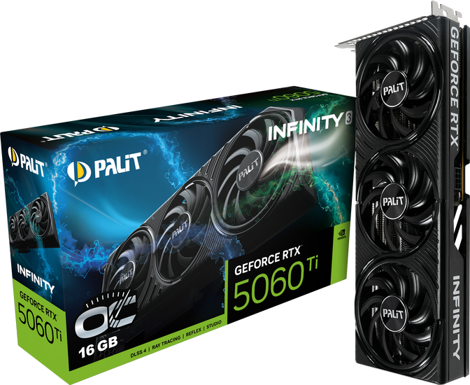 Palit GeForce RTX 5060Ti Infinity 3 OC, 16384 MB GDDR7 image number 0