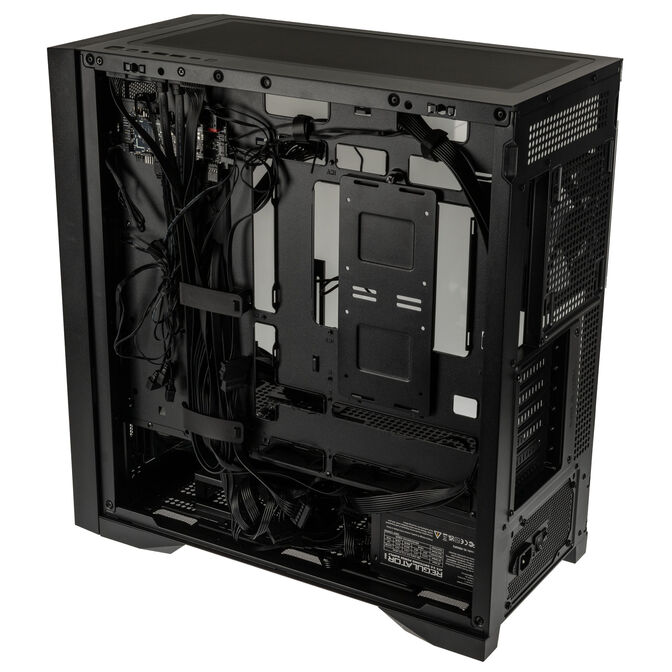 GSI SmartAssembly ARGB Mesh PC case, Mid Tower, E-ATX, RGB, Tempered Glass - black, 850W Gold power supply image number 8