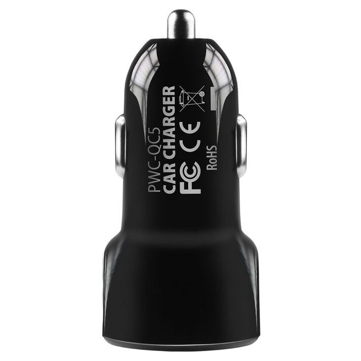 AXAGON PWC-QC5 car charger, 1x USB-A QC 3.0 + 1x USB-A SmartCharge, 31.5 W, CL plug - black image number 5