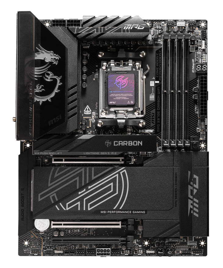 MSI MPG X870E Carbon WiFi motherboard, Socket AM5, AMD X870E, ATX, DDR5 image number 4