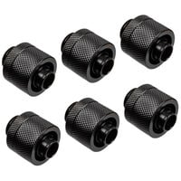 Alphacool Eiszapfen 16/10 mm Anschraubt&uuml;lle G1/4, 6-Pack - schwarz