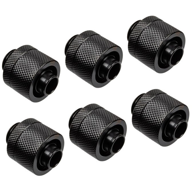 Alphacool Eiszapfen 16/10 mm Anschraubt&uuml;lle G1/4, 6-Pack - schwarz image number 0