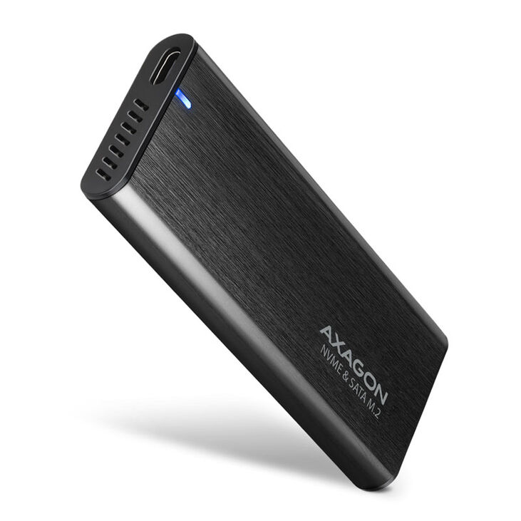 AXAGON EEM2-SB2 USB-C 3.2 Gen 2, M.2 SSD Enclosure - black image number 1