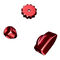 Ascher Racing Knob Kit Pro Steering Wheel Accessory, CNC Aluminium, Artura Ultimate/Pro - Red