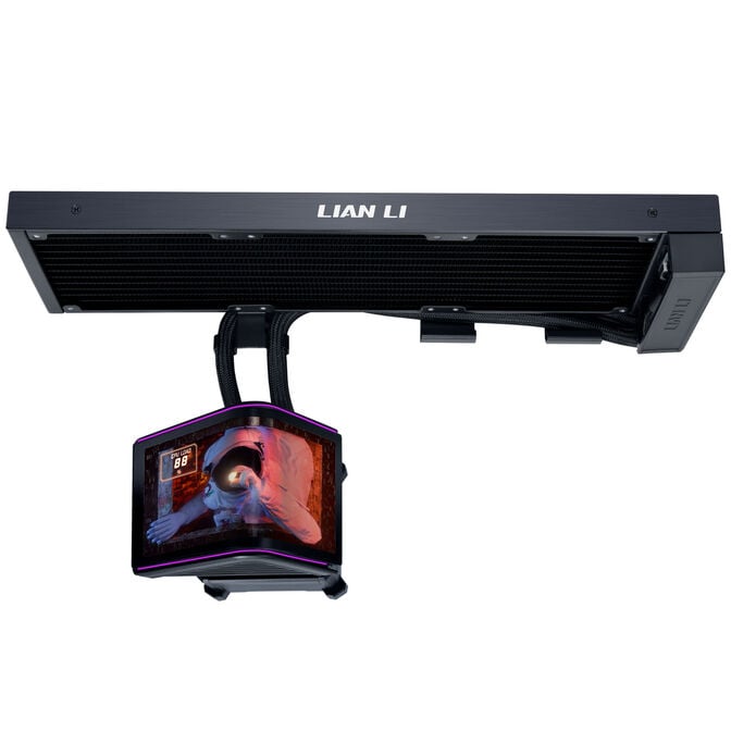 Lian Li HydroShift II OLED Curved 360 Fanless AiO-Wasserk&uuml;hlung, 360 mm, OLED-Display - schwarz image number 1