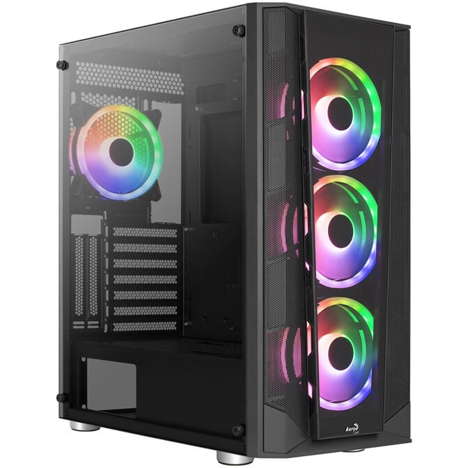 Aerocool Prism ARGB Midi-Tower, Tempered Glass - schwarz image number 8