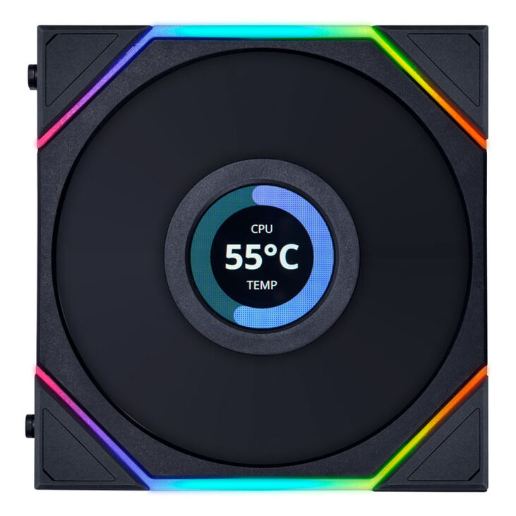 Lian Li UNI FAN TL LCD Series Lüfter, 3er-Pack inkl. Controller - 120mm, schwarz image number 1