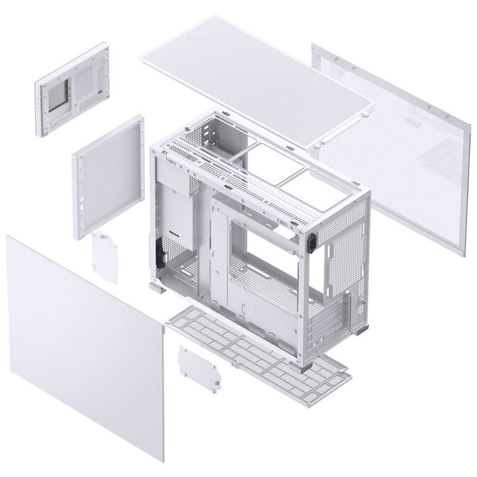 Jonsbo D31 Screen Micro-ATX Geh&auml;use, Tempered Glass - wei&szlig; image number 8