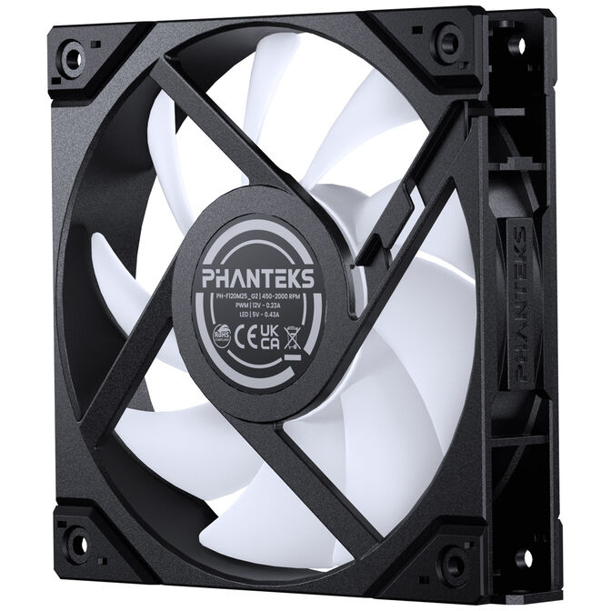 PHANTEKS M25 Gen2 PWM D-RGB L&uuml;fter - Reverse Blade, 120mm, schwarz image number 2