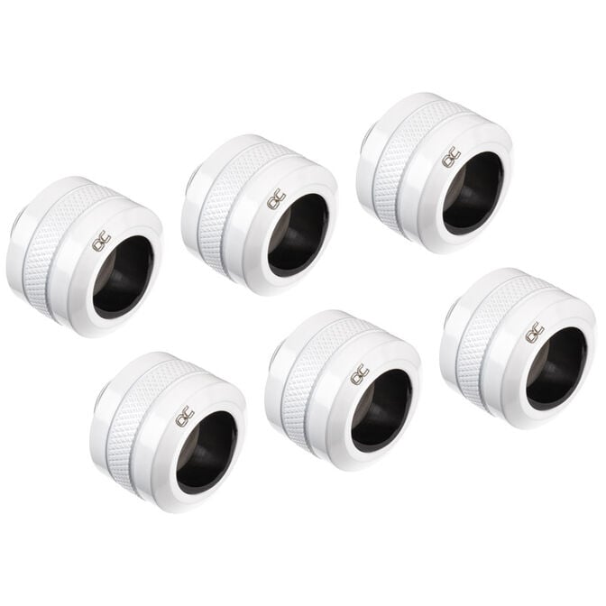 Alphacool Eiszapfen Pro fitting 16mm hard tube G1/4, 6-Pack - white image number 0