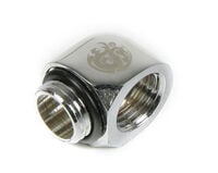 Bitspower Adapter 90 Grad G1/4 Zoll AG auf G1/4 Zoll IG - silber gl&auml;nzend