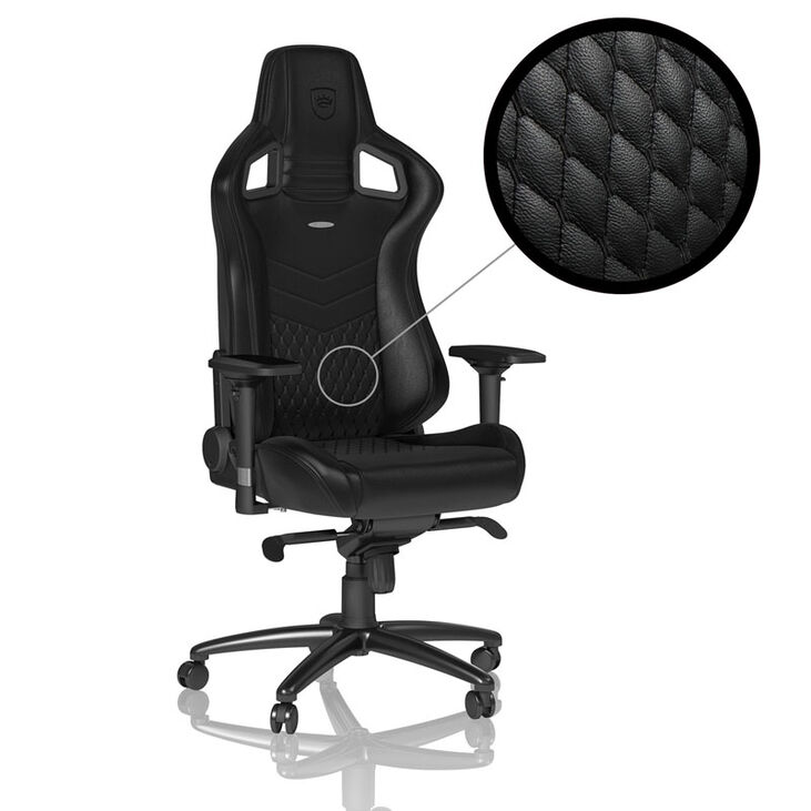 noblechairs EPIC Echtleder Gaming Stuhl - schwarz image number 0