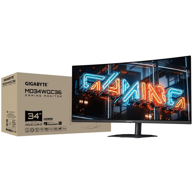 GIGABYTE MO34WQC36 EK, 34-inch Curved Gaming Monitor, 360Hz, QD-OLED, FreeSync Premium Pro image number 8