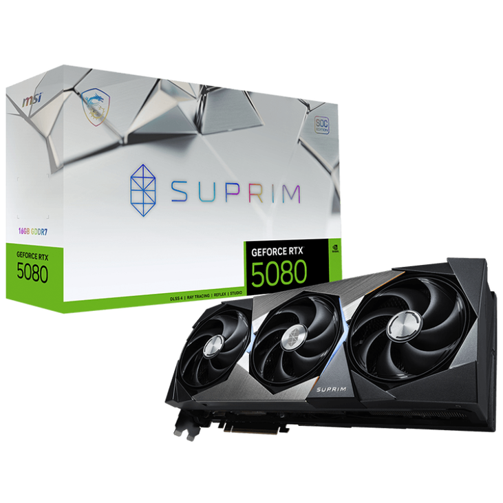 MSI GeForce RTX 5080 16G Suprim SOC, 16384 MB GDDR7 image number 0