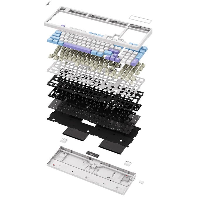 VGN V98Pro V2 Gaming Tastatur, Crystal Wine - Sea Salt (US) image number 2