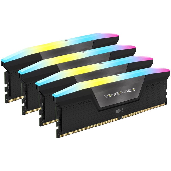 Corsair Vengeance RGB DDR5-6200 RAM, CL32, XMP - 64 GB Quad-Kit, schwarz image number 0