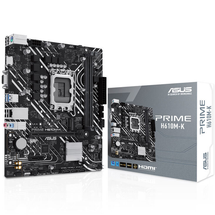 ASUS Prime H610M-K, Intel H610 motherboard, LGA1700 socket, DDR5 image number 0