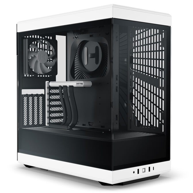 Hyte Y40 PC Case, Mid Tower, Tempered Glass - Black/White image number 0