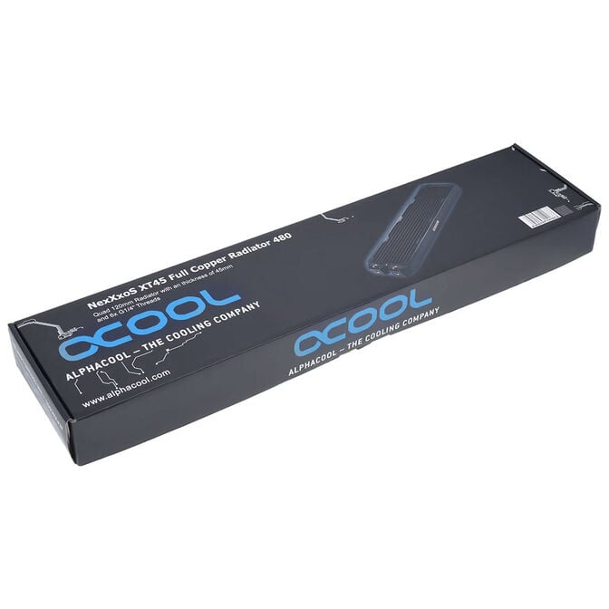 Alphacool NexXxoS XT45 Full Copper Radiator &ndash; 480mm, black image number 5