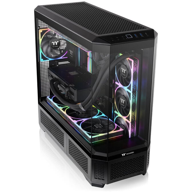 Thermaltake View 600 TG PC-Geh&auml;use, Big-Tower, E-ATX, ARGB, Tempered Glass - schwarz image number 2